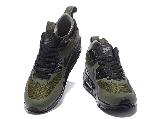 Nike Air Max 90 Winter Mid green, зеленые, нейлон, мужские, зимние