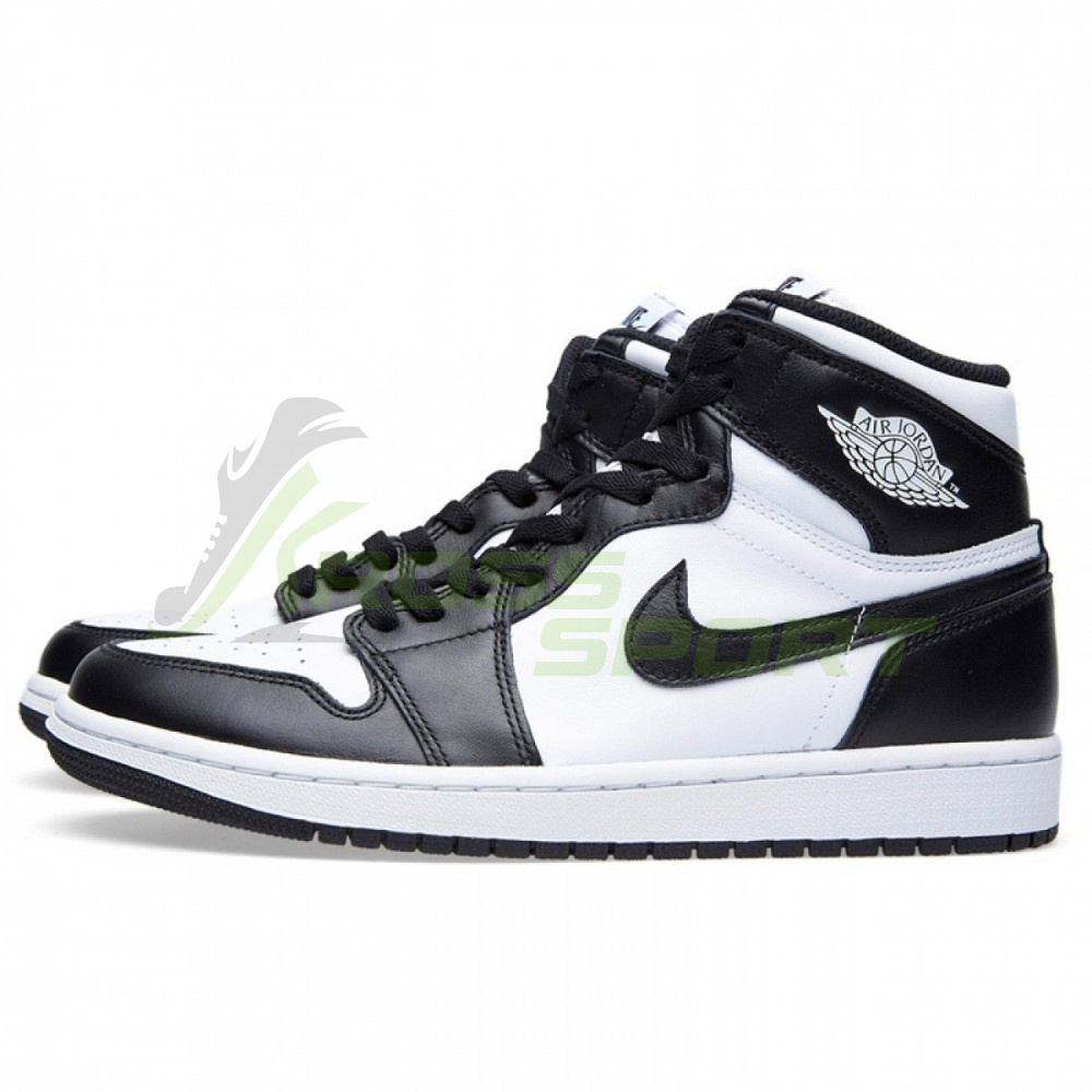  Nike Air Jordan 1 Retro Hi Og Black/White с мехом