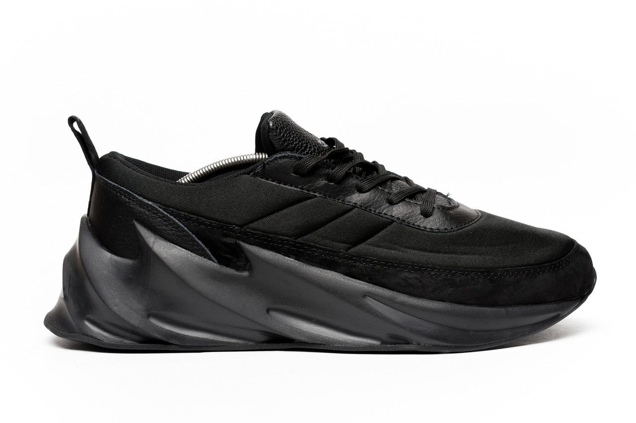 Adidas Sharks Black, черные, нейлон, кожа, мужские, женские