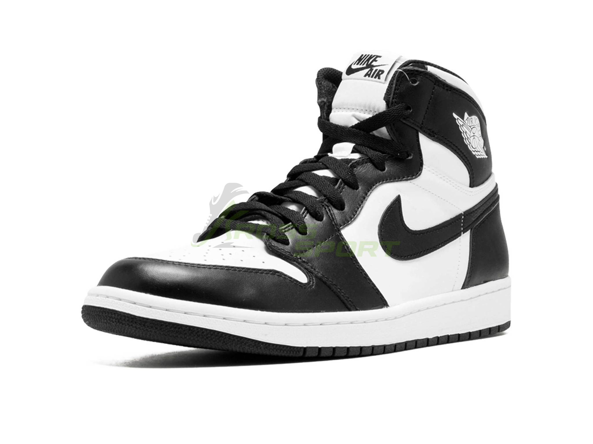  Nike Air Jordan 1 Retro Hi Og Black/White с мехом